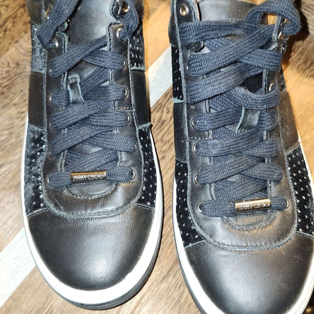 Jimmy Choo Black polka dot sneakers